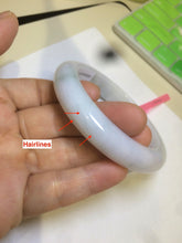 Load image into Gallery viewer, 58mm Certified Type A 100% Natural green/white Jadeite Jade bangle AB57-9281