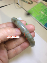 Load image into Gallery viewer, 53.5mm certified Type A 100% Natural green/purple/brown round cut Jadeite Jade bangle Y108-1424