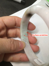 Load image into Gallery viewer, 59mm certified 100% natural green/purple/yellow jadeite jade bangle AD88-7516