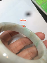 Load image into Gallery viewer, 54.4mm certified type A 100% Natural sunny green/white/brown jadeite jade bangle AT19-3318