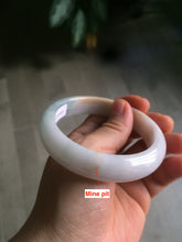 Load image into Gallery viewer, 57.8mm 100% certified natural light green/blue/yellow jadeite jade bangle S27-3228