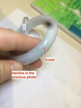 Load image into Gallery viewer, 53.5mm Certified 100% natural Type A green/white jadeite jade bangle F116-9053