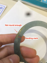 Load image into Gallery viewer, 58.1mm Certified Type A 100% Natural green/blue/gray/yellow super thin style Guatemala Jadeite bangle M51-7049