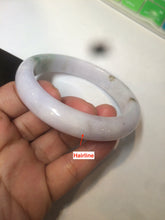 Load image into Gallery viewer, 59.7mm certified 100% Natural green/purple/white/brown jadeite Jade bangle J107-0542