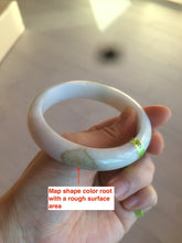 Load image into Gallery viewer, 58.9mm certificated Type A 100% Natural sunny green/purple/red/white Jadeite Jade bangle AK4-8620