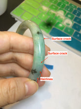 Load image into Gallery viewer, 58mm Certified Type A 100% Natural green/yellow Jadeite Jade bangle AS49-5045