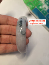 Load image into Gallery viewer, 50.8mm certified type A 100% Natural light green white oval Jadeite Jade bangle AB86-2856