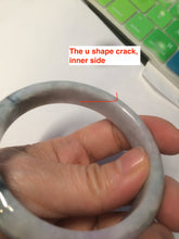 Load image into Gallery viewer, 54.5mm certified Type A 100% Natural green/purple/white jadeite jade bangle AB69-9790