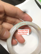 Load image into Gallery viewer, 59mm certified 100% natural green/purple/yellow jadeite jade bangle AD88-7516