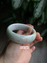 Load image into Gallery viewer, 53.9mm Certified Type A 100% Natural white/purple/green/yellow chubby Jadeite Jade bangle Z91-5685