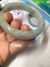 Load image into Gallery viewer, 54.9mm certified type A 100% Natural light green/brown jadeite jade bangle C80-4215
