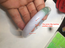 Load image into Gallery viewer, 59.7mm certified 100% Natural green/purple/white/brown jadeite Jade bangle J107-0542