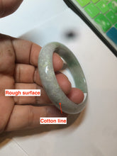 Load image into Gallery viewer, 49mm Type A 100% Natural light green/brown oval Jadeite Jade bangle AM63-6629