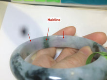 Load image into Gallery viewer, 58.8mm Certified Type A 100% Natural light green/purple jadeite jade bangle Q98-1403