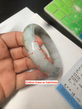 Load image into Gallery viewer, 57.6mm certified type A 100% Natural brown/balck/white jadeite jade bangle C72-4152
