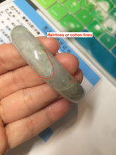 Load image into Gallery viewer, 54.9mm certified type A 100% Natural light green/brown jadeite jade bangle C80-4215