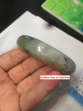Load image into Gallery viewer, 57.6mm certified type A 100% Natural brown/balck/white jadeite jade bangle C72-4152