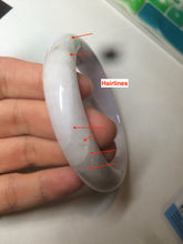 Load image into Gallery viewer, 59.4mm Certified type A 100% Natural light green/light purple/white Jadeite bangle J109-0514
