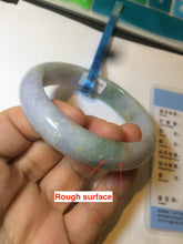 Load image into Gallery viewer, 55.5mm Certified 100% natural Type A green/purple/red (福禄寿)jadeite jade bangle AJ60-9898