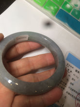 Load image into Gallery viewer, 56mm Certified type A 100% Natural smoky gray/black Jadeite bangle AF11-5972