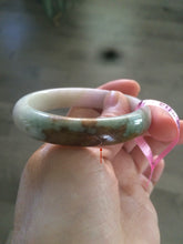 Load image into Gallery viewer, 50.4mm 100% natural Type A green/yellow/purple/pink (福禄寿) jadeite jade bangle B52-1