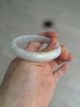 Load image into Gallery viewer, 50mm Certified Type A 100% Natural icy watery green white oval Jadeite Jade bangle D65-2850