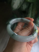Load image into Gallery viewer, 57.7mm certified Type A 100% Natural green/gray/white Jadeite Jade bangle U51-1111