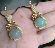 Load image into Gallery viewer, 100% natural green/white grade A jadeite jade necklace B73 add on item.