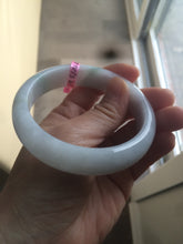 Load image into Gallery viewer, Certified Type A 100% Natural green/white Jadeite Jade bangle 59mm W5-7508