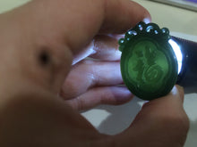 Load image into Gallery viewer, 100% Natural dark green/black Jade blessed fortune pendant HT7 Add on item! not sale individually