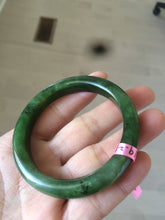 Load image into Gallery viewer, 50.8 mm 100% Natural dark green nephrite Jade (碧玉) bangle R11