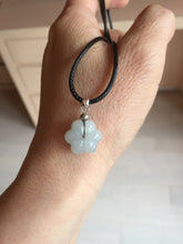 Load image into Gallery viewer, Type A 100% Natural light green/white 3D jadeite Jade flower Pendant AX148
