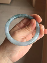 Load image into Gallery viewer, 56.3mm Certified Type A 100% Natural dark green/purple/gray round cut Jadeite bangle AA129-6929
