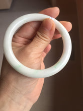 Load image into Gallery viewer, 57mm Certified Type A 100% Natural sunny green/white(白底青) Jadeite Jade bangle PE39-2852
