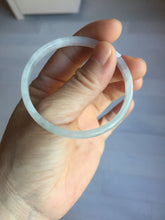 Load image into Gallery viewer, 50mm Certified Type A 100% Natural icy watery light purple green white slim Jadeite Jade bangle PJ55-2049
