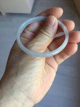 Load image into Gallery viewer, 50mm Certified Type A 100% Natural icy watery light purple white slim Jadeite Jade bangle PJ53-2054
