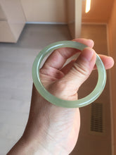 Load image into Gallery viewer, 55.8mm Certified 100% Natural light green gray black Nephrite Bangle HN146-6936
