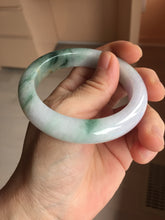 Load image into Gallery viewer, 53.7mm Certified 100% natural Type A Green &amp; Light Purple jadeite jade bangle PH243-0178

