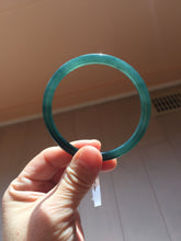 Load image into Gallery viewer, 卖了 58.3mm Type A 100% Natural icy black(冰乌鸡) blue gray Guatemala Slim Round Cut Jadeite Bangle PJ150-1376

