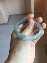 Load image into Gallery viewer, 50.5mm certified 100% natural Type A light oily dark green purple gray watermelon rind (瓜油青) jadeite jade bangle PC247-1382
