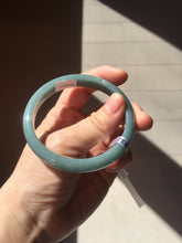 Load image into Gallery viewer, 57.5mm Certified Type A 100% Natural deep sea dark green/purple/blue/gray/black Guatemala Jadeite bangle PB114-6421
