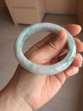 Load image into Gallery viewer, 57.5mm certified type A 100% Natural light  green/purple Jadeite jade bangle PA232-5118
