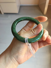Load image into Gallery viewer, 54.9mm certified 100% Natural dark green/black nephrite (碧玉)  bangle HT168-4-3887
