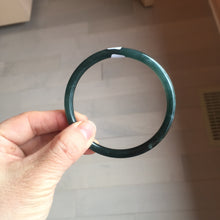 Load image into Gallery viewer, 62mm Certified Type A 100% Natural light green/blue/gray Guatemala slim round cut Jadeite bangle PE87-5527
