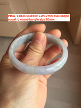 Load image into Gallery viewer, Certified Type A 100% Natural dark green white purple oval Jadeite bangle group PH37
