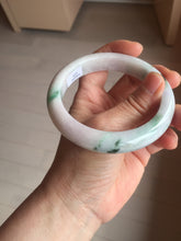 Load image into Gallery viewer, 60.5mm certified type A 100% Natural sunny green/purple chubby Jadeite jade bangle PH188-1255
