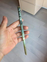 Load image into Gallery viewer, 17-18cm 100% Natural Green Blue Yellow Xiu Jade (Serpentine) Quiet Country Serial Hairpin AW69

