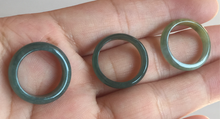 Load image into Gallery viewer, 14.5mm 3 1/2 100% natural type A icy watery green/blue Guatemala jadeite jade band ring BP67
