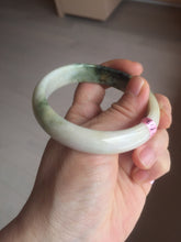 Load image into Gallery viewer, 56.7mm type A 100% Natural green/purple/pink/white (福禄寿)  Jadeite Jade bangle G52
