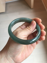 Load image into Gallery viewer, 59.7mm Certified Type A 100% Natural dark green/blue/gray/black Guatemala Jadeite bangle BS154-0129
